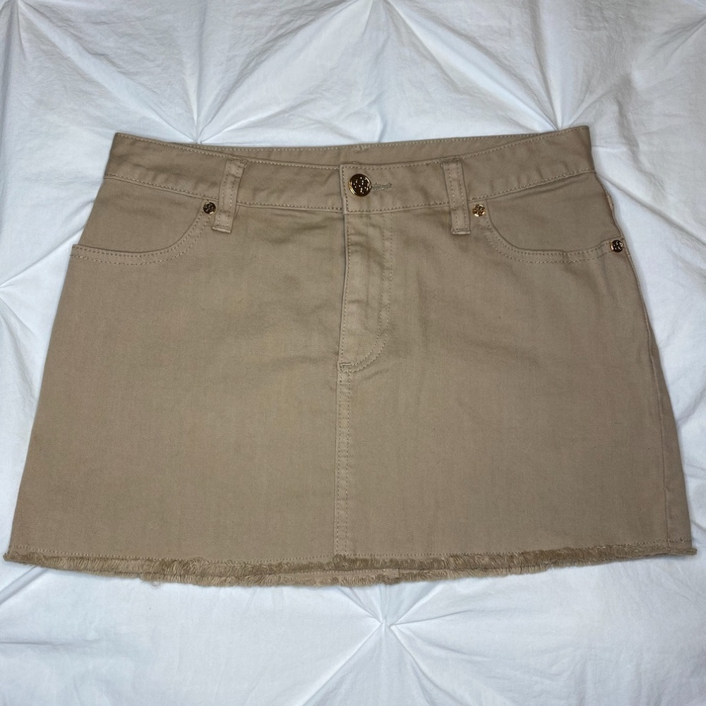 Tory Burch Tan Mini Skirt Size 26 - Picture 1 of 4